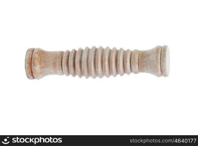 Wooden stick for massage isolated on a white background