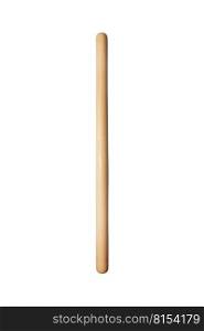 Wooden stick on a white background. High quality photo. Wooden stick on a white background.
