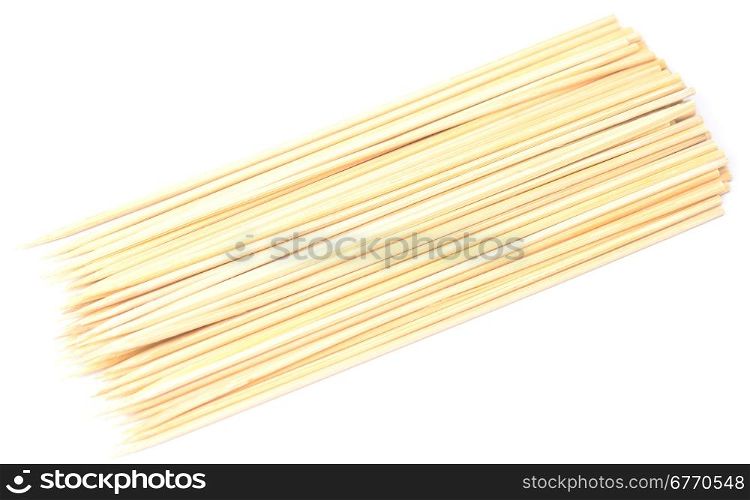 wooden sticks isolated on white background