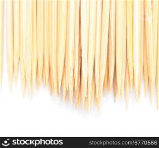 wooden sticks isolated on white background