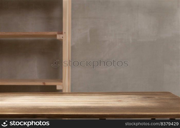 Wooden table top background texture.  Wood tabletop front view with copy space. Plank board surface