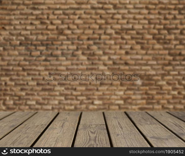 wooden texture looking out brick wall. Beautiful photo. wooden texture looking out brick wall