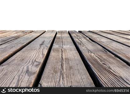 Wooden texture path isolated on white background