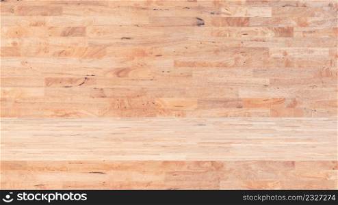 Wooden texture table product display background with copy space.