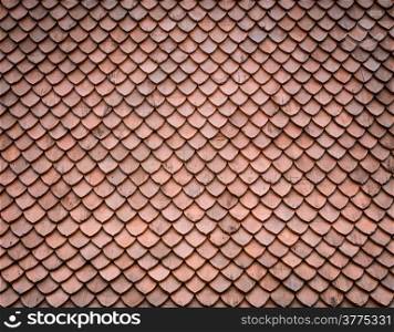 Wooden tiled roof background