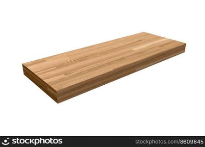 wooden timber plank for building construction or flooring. Wood board. 3d render.