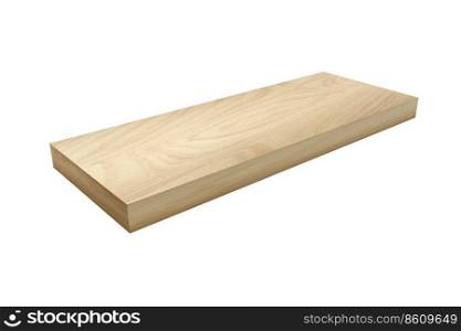 wooden timber plank for building construction or flooring. Wood board. 3d render.