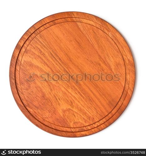 wooden tray isolated on white background