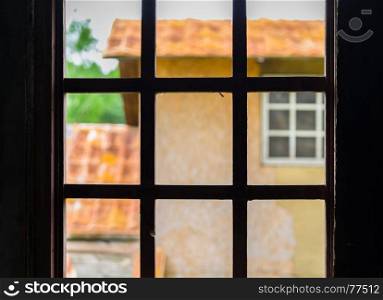 Wooden vintage western window bokeh