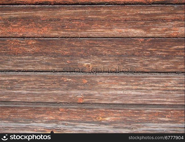 Wooden wall from old pine boards