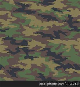 Woodland hunting camoflauge seamless pattern. Military army camo background. Vector woodland hunting camoflauge seamless pattern