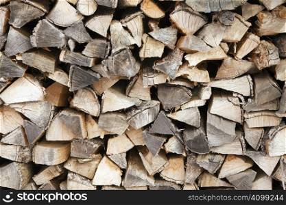 woodpile outdoors