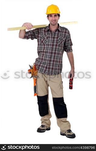 woodworker posing