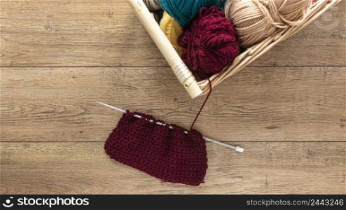 wool knitting needles basket 10