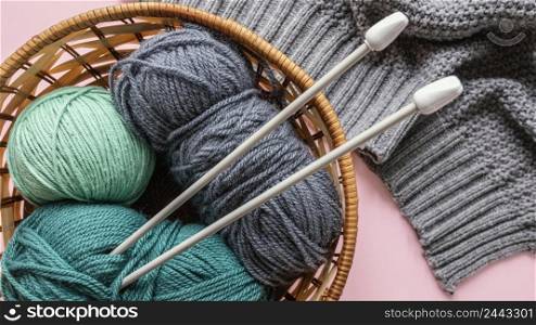 wool knitting needles basket 11