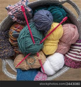 wool knitting needles basket 5