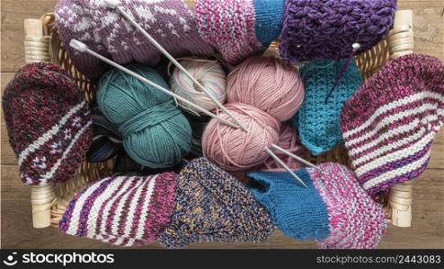 wool knitting needles basket 6