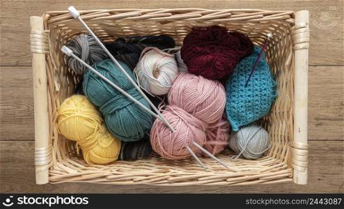 wool knitting needles basket 8