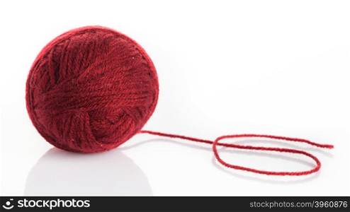 wool on a white background