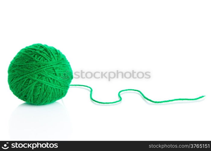 wool yarn ball isolated on white. ball of yarn for knitting