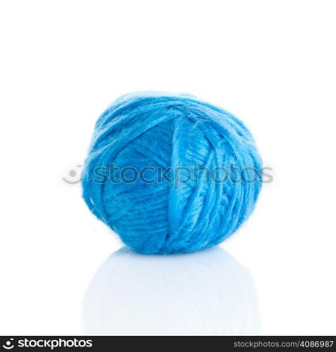 wool yarn ball isolated on white. ball of yarn for knitting