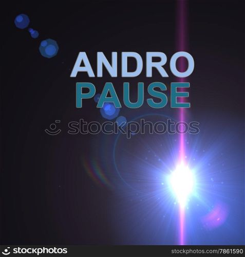 word andropause on optical flares background