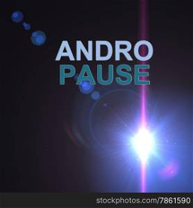 word andropause on optical flares background