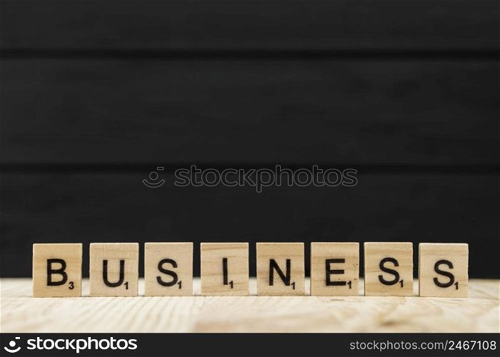 word business spelt with wooden letters