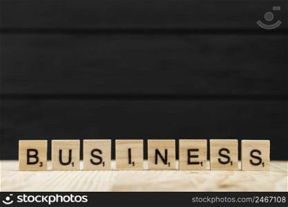 word business spelt with wooden letters