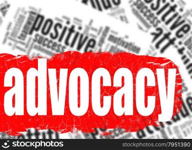 Word cloud advocacy image with hi-res rendered artwork that could be used for any graphic design.. Positive attitude word cloud