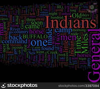 Word Cloud based on Buffalo Bill&rsquo;s Autobiography