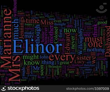 Word Cloud based on Jane Austen&rsquo;s Sense and Sensibility