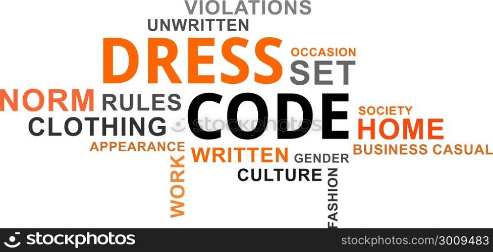 word cloud - dress code