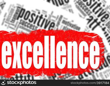 Word cloud excellence image with hi-res rendered artwork that could be used for any graphic design.. Positive attitude word cloud