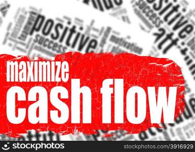 Word cloud maximize cash flow image with hi-res rendered artwork that could be used for any graphic design.. Positive attitude word cloud