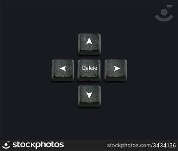 Word Delete and arrows Made From Computer Keyboard Keys, keyboard buttons with ideas.. keyboard buttons Idea