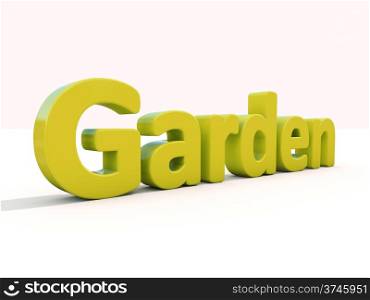 Word garden icon on a white background. 3D illustration.