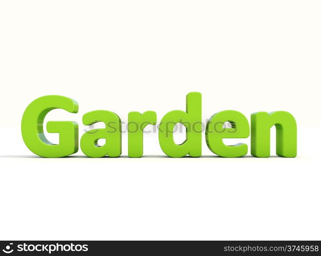 Word garden icon on a white background. 3D illustration.