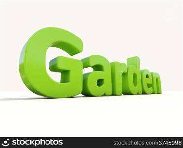 Word garden icon on a white background. 3D illustration.