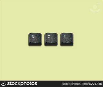 Word No Made From Computer Keyboard Keys, keyboard buttons with ideas.. keyboard buttons Idea
