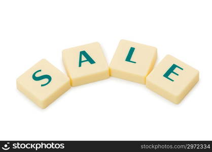 Word sale isolated on the white background