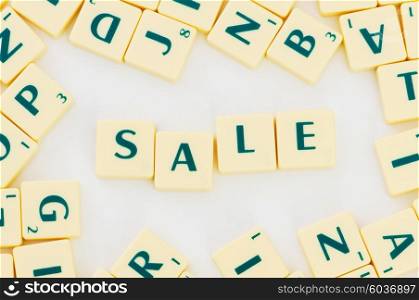 Word sale isolated on the white background