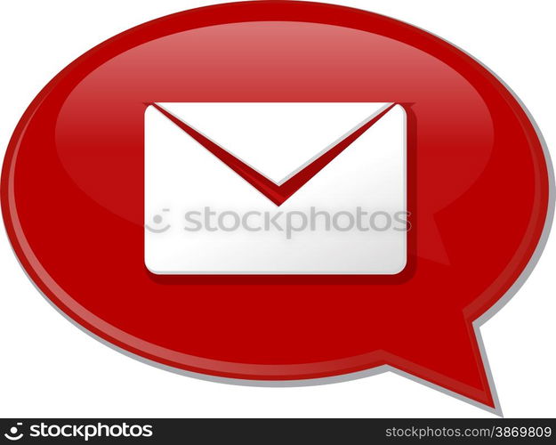 Word speech bubble illustration of discussion forum blog envelope mail post. Mail envelope word speech bubble illustration