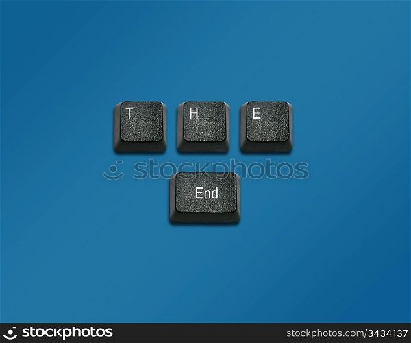 Word The end Made From Computer Keyboard Keys, keyboard buttons with ideas.. keyboard buttons Idea