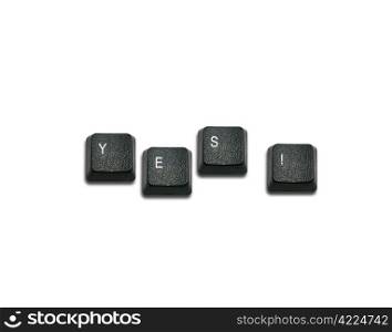 Word Yes Made From Computer Keyboard Keys, keyboard buttons with ideas.. keyboard buttons Idea