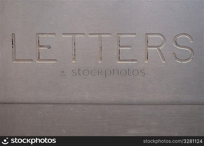 Wording on letter box in Winnipeg Beach, Manitoba, Canada