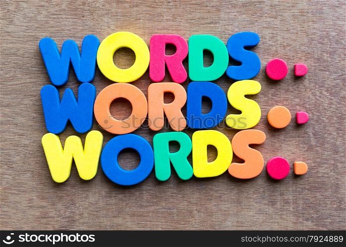 words in wood background