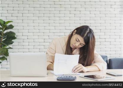 Work from home conceptual woman working on laptop at home cause of coronavirus covid-19 world epidemic virus infection. Asian woman connect internet working at home office wireless internet technology
