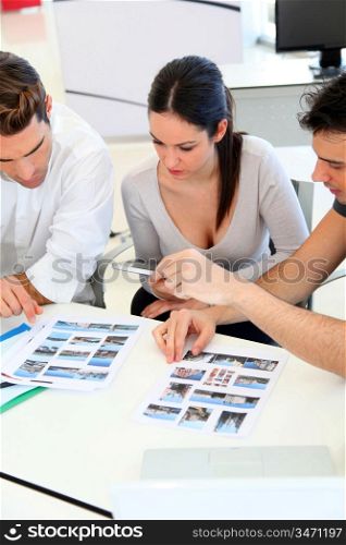 Work meeting in photo agency