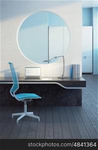 work place in the modern office, 3d rendering